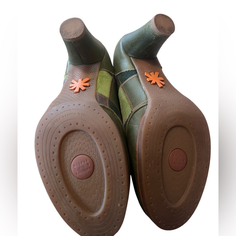 L'Artiste by Spring Step Green Patchwork Lace-Up … - image 4